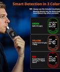 Proster Dual-Sensor Portable Breathalyzer With Voice Prompts & 20 Mouthpieces - Rechargeable Digital Alcohol Tester Professional Accuracy Fast 4-Second Results For Personal & Workplace Use