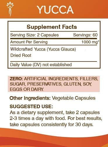 Secrets of the Tribe Yucca 2x120 Capsules, Made with Vegetable Capsules and Yucca (Yucca glauca) Dried Root (2x120 Capsules)
