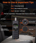 Proster Dual-Sensor Portable Breathalyzer With Voice Prompts & 20 Mouthpieces - Rechargeable Digital Alcohol Tester Professional Accuracy Fast 4-Second Results For Personal & Workplace Use