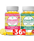 Lunakai Collagen And Vitamin D3 Gummies Bundle - Non-Gmo Anti Aging Supplements For Men & Women - Immunity Bone And Mood Support Gummy For Adults 30 Days Supply