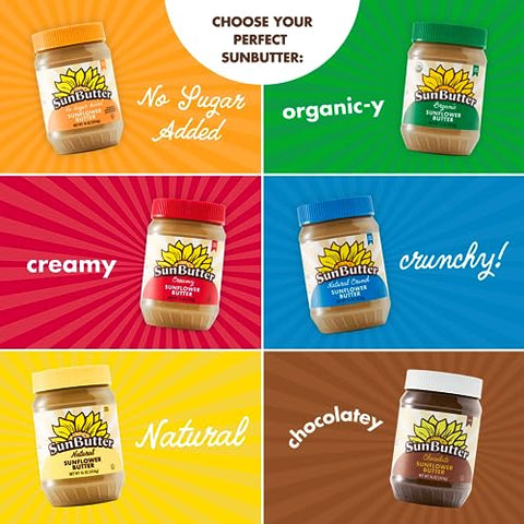 SunButter Crunch Sunflower Seed Butter 16 oz NutFree Spread with 7g PlantBased Protein Roasted Rich & Savory Flavor Smooth Texture Vegan Kosher & NonGMO