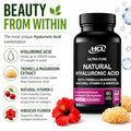 Hcl Herbal Code Labs Natural Hyaluronic Acid Supplement 5X Stronger Hydration Pills From Pure