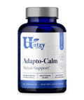 Utzy Naturals Adapto-Calm | Stress Support Formula | With Ashwagandha, Tulsi Holy Basil, And Passionflower | 30 Servings