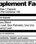 Terravita Prostate Support - Buchu, Saw Palmetto And Uva Ursi - 450 Mg (100 Capsules, Zin: 512129) - 2 Pack