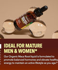 Organic Maca Root Liquid Drops Supports Hormone Balance Mood And Energy In Women And Men Lepidium Meyenii To Support Performance And Vitality Nongmo Vegan Unflavored 60 Servings