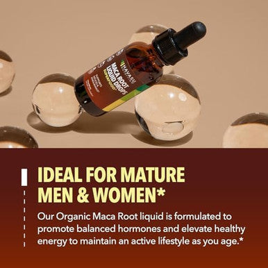 Organic Maca Root Liquid Drops Supports Hormone Balance Mood And Energy In Women And Men Lepidium Meyenii To Support Performance And Vitality Nongmo Vegan Unflavored 60 Servings