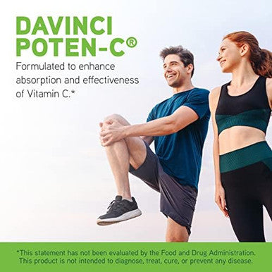 Davinci Labs Potenc Support Immune System Function & Collagen Health Vitamin C Calcium Magnesium Zinc Potassium Manganese & Bioflavonoids Vegetarian Gluten 90 Tablets
