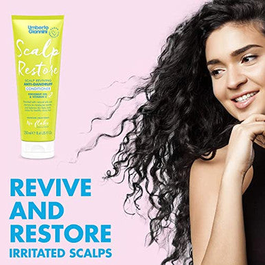 Umberto Giannini Scalp Restore Balancing Conditioner Vegan and Cruelty Scalp Reviving Formula With Coconut Oil and Vitamin E 8.5Fl Oz