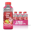 SueroX Sugar Free Electrolyte Drink, Strawberry-Kiwi, 21.3 Fl Oz, 6 Pack | Sports Drink with 8 Ions, Zero Sugar, Zero Calories, Hydration & Recovery