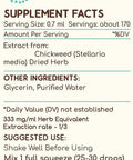 Chickweed B120 (2pcs) Alcohol-Free Herbal Extract Tincture, Concentrated Liquid Drops Natural Chickweed (Stellaria Media) Dried Above-Ground Parts (2x4 fl oz)