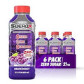 SueroX Sugar Free Electrolyte Drink, Grape Boost, 21.3 Fl Oz, 6 Pack | Sports Drink with 8 Ions, Zero Sugar, Zero Calories, Hydration & Recovery