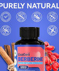 Eazgoo Premium Berberine Supplement 1200Mg With Ceylon Cinnamon - 90 Vegan Capsules - Berberine Hcl Supplement Gluten Free Immune Support