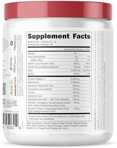 Bucked Up Babe Pre Workout Powder For Women Lavender Lemonade 6G Citrulline 2G Beta-Alanine 100Mg Hyaluronic Acid 5Mg Biotin And 5 Other Registered Trademarked Ingredients 30 Servings 13.9 Oz