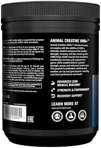 Animal Creatine With Full Dosage 3G Hmb Ã¢â‚¬â€œ Muscle Growth Strength & Energy Support Ã¢â‚¬â€œ Easy Mix And Delicious Taste Hmb + Electrolytes Ã¢â‚¬â€œ 30 Servings Ã¢â‚¬â€œ Dragon Berry