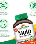 Jamieson 100% Complete Multivitamin Max Strength Formula 115 Caplets