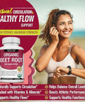 Toplux Organic Beet Root Powder Tablets 2040Mg Natural Nitric Oxide Beets To Support Energy Black Pepper Better Absorption Nongmo For Men Women 90 Tablets
