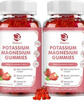 Lukaree Magnesium Potassium Supplement Gummies Formula Calm Magnesium Glycinate Gummies & Potassium Citrate 200 Mg Plus Omega 3 B6 D3 K2 & Calcium For Zzz Leg Cramps & Muscle 120 Count