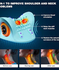 Gysien Neck Massager Neck And Shoulder Relaxer With Heat 3 Modes Portable Pillows For Pain Relief And Muscle Relax 26 Angle Cervical Traction Device For Back Shoulder