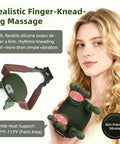 Dr.Bunordle Neck Massager With Finger Kneading Deep Tissue Neck & Shoulder Massager 4D Palm-Kneading Massage With Heat Wearable Strap Gentle Warmth For Stress & Tension Relief