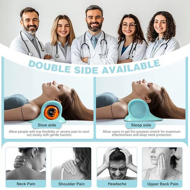 Gysien Neck Massager Neck And Shoulder Relaxer With Heat 3 Modes Portable Pillows For Pain Relief And Muscle Relax 26 Angle Cervical Traction Device For Back Shoulder