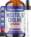 Drops Of Nature Inositol & Choline Liquid Drops Vegan Non-Gmo Easy-To-Take Enhanced Absorption Inositol Supplement Prenatal Vitamins For Women Supports Cellular Health & Overall Wellness (Mixed Berry 60Ml)