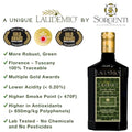 Laudemio Sorgenti, +650 mg/kg Tuscany Polyphenols Rich Extra Virgin Olive Oil, Fresh 2024-2025 Early Harvest, 2025 NYIOOC Gold Award, Frantoio Monovarietal, Lab Tested, No Pesticides, 16.9 fl oz