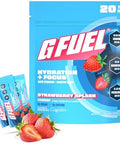 G Fuel Electrolytes Powder For Instant Hydration And Focus Sugar Strawberry Flavor Electrolyte And Nootropic Drink Mix To Sharpen Mental Focus 20 Servings