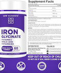 Elements Iron Glycinate 50Mg With Vitamin C, Folic Acid & B12 Advanced Iron Supplement For Anemia Relief, Energy Boost & Immune Support Gentle On Stomach, Fast Absorption Natural Softgels For Women & Men