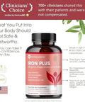 Iron Supplement for Women Gentle Chelate Iron Bisglycinate 25mg with Vitamin C B6 B12 Folic Acid Supports Iron Deficiency Menstrual Health and Energy 120 Count