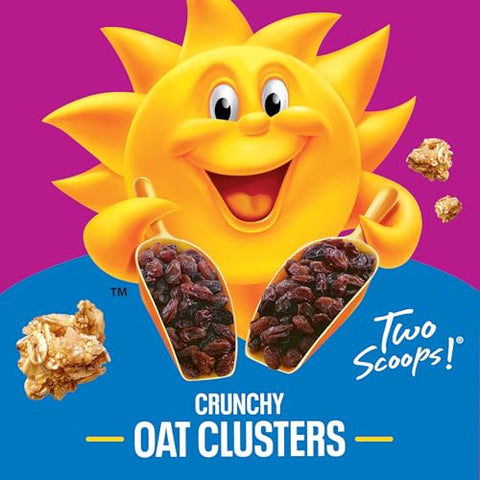 Kellogg's Raisin Bran Crunch Breakfast Cereal Cups, Fiber Cereal, Made with Real Fruit, Original, 33.6oz Case (12 Cups)