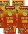 Redoxon Vitamin C + Zinc Effervescent Tablets Of Vitamin C And Zinc Helps Support Your Immune System Orange Flavor 20 Effervescent Tablets 2.82 Oz Box
