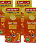 Redoxon Vitamin C + Zinc, Effervescent Tablets Of Vitamin C And Zinc, Helps Support Your Immune System, Orange Flavor, 20 Effervescent Tablets, 2.82 Oz, Box
