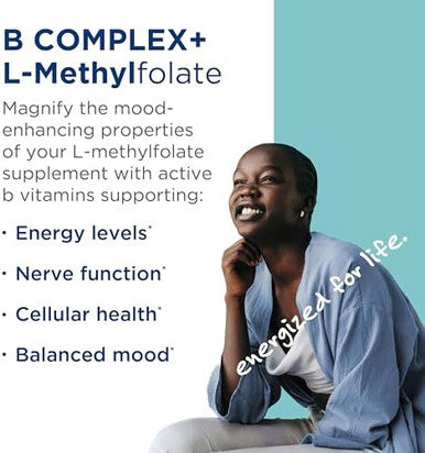 Methylpro B Complex + 10Mg L-Methylfolate - Professional Strength Vitamin B Complex + Folate Supplement For Energy, Mood + Immune Support - Vitamin B12, Vitamin B6, Vitamin C + More - (30 Capsules)