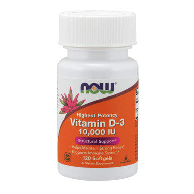 Now food Vitamin D-3 10,000 IU,120 Softgels