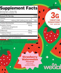 Wellah Creatine For Women (50 Servings) Strawberry Watermelon - 3G Of Creatine Monohydrate Powder With Dandelion & Cranberry Extract