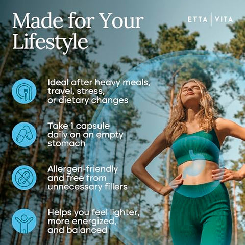 Etta Vita Potent Lumbrokinase Supplement (120 Servings) 40Mg/Serving (Max Activity - 800000 Units) - Lumbrokinase Enzymes Capsules For Energy Support Digestion Cognition & Gut Health - Similar To Nattokinase