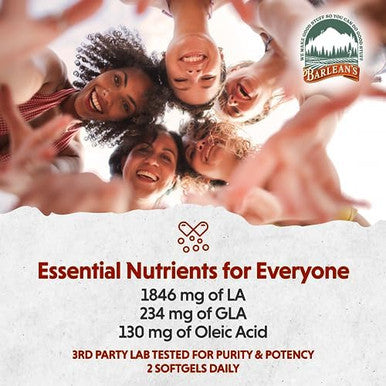 Barlean's Evening Primrose Oil Softgels Women 1300mg GLA Non GMO