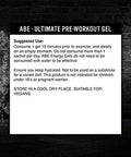 Applied Nutrition ABE Pre Workout Energy Gel Increases Physical Performance with Citrulline Creatine Beta Alanine Caffeine Vitamin B Complex All Black Everything Box 20 x 60g (ICY Blue Raz)
