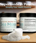 Atlantic Naturals Sea Moss Superfood Powder With Ashwagandha Beet Root And Maca Root - Sea Moss Powder Supports Healthy Skin Athletic Performance And Positive Mood - Vanilla Flavor (150G)
