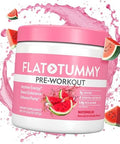 Flat Tummy Pre Workout Powder For Women " Energy Endurance And Muscle Support With 3G Creatine 1.6G Betaalanine Electrolytes " Watermelon Flavor " 30 Servings
