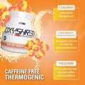 EHP Labs OxyShred Non Stimulant Pre Workout Powder Stim Free Pre Workout Caffeine Free Preworkout for Men and Women with L Glutamine and Acetyl L Carnitine Peach 60 Servings
