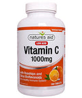 Natures Aid Vitamin C 1000mg Low Acid (with Rosehips & Citrus Bioflavonoids) 180 Tabs