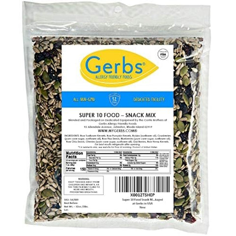Gerbs Superfood Snack Mix 2 lbs. | Raw Seeds & Unsulfured Sweetened Dried Fruit, Resealable Bag | Sweet-Tart Fruit Meets Crunchy Seeds | Top 14 Allergen-Free