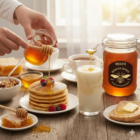 MELVO Manuka Honey MGO 263+ Manuka Honey (250g/8.8oz), Superfood, Authentic Raw Honey from New Zealand