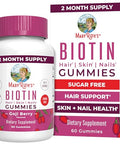 Maryruth'S Maryruth Organics Biotin Gummies Sugar Free Vegan Non-Gmo 2500 Mcg Biotin Supplement Hair Skin And Nails Vitamins Hair Growth Vitamins Hair Growth Supplement 60 Count