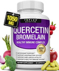 Toplux Quercetin With Bromelain And Zinc 1050Mg Advanced Immune Support Supplement Supports Antioxidant Immune System For Men Women 60 Capsules