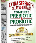 Olympian Labs Extra Strength Complete Prebiotic And Probiotic Supplement 50 Billion Live Shelf Stable Cultures 30 Vegetarian Capsules