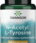Swanson Amino Acid N-Acetyl L-Tyrosine 350 Milligrams 60 Capsules