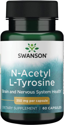 Swanson Amino Acid N-Acetyl L-Tyrosine 350 Milligrams 60 Capsules