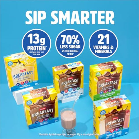 Carnation Breakfast Essentials Light Start Nutritional Powder Drink Mix